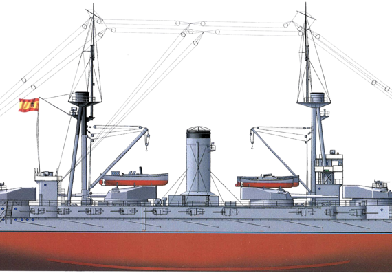 Боевой корабль SNS Espana 1921 [Battleship] - чертежи, габариты, рисунки